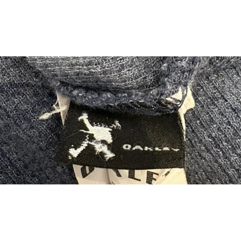 Oakley Shirt Men's 2XL XXL  Long Sleeve Tee T-Shirt Gray Blue Cotton Polyester - Picture 9 of 10